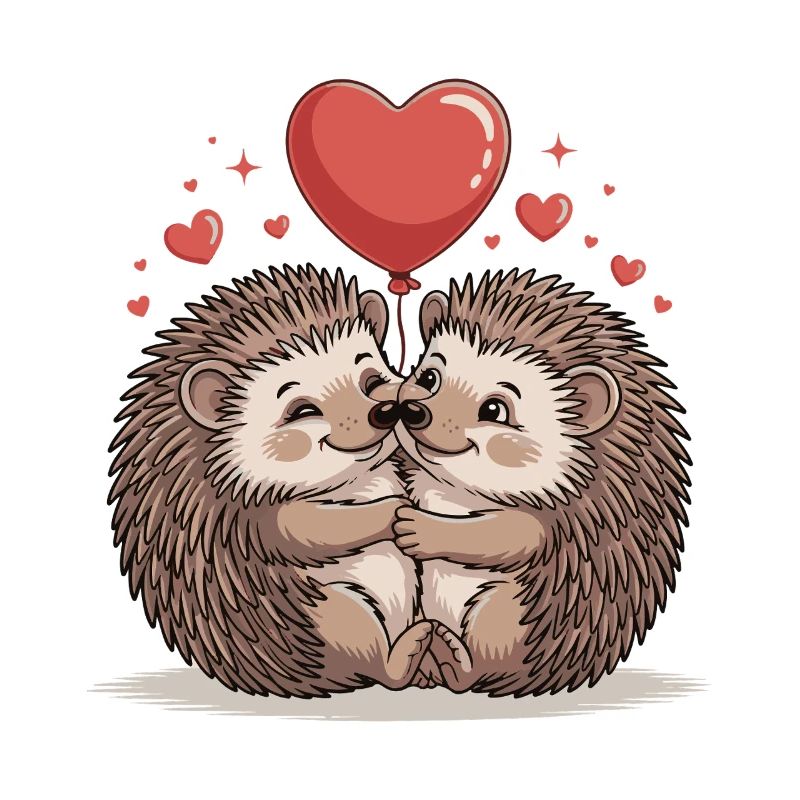 Igel Paar Valentinstag