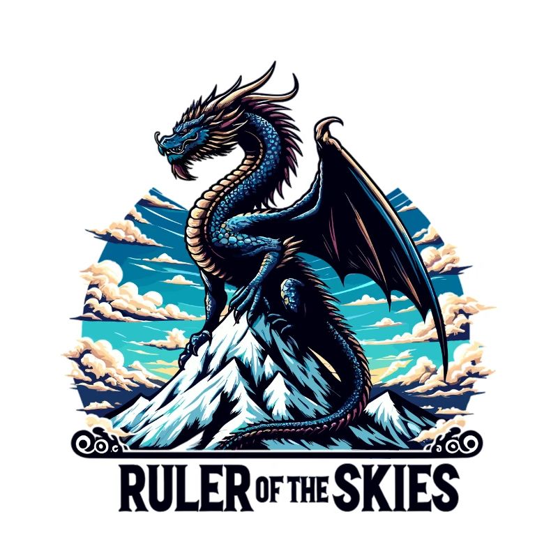 Dragon sky over mountain range