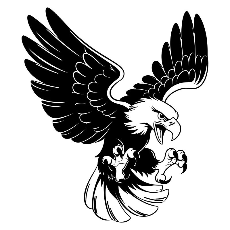 Eagle in attack – tattoo style