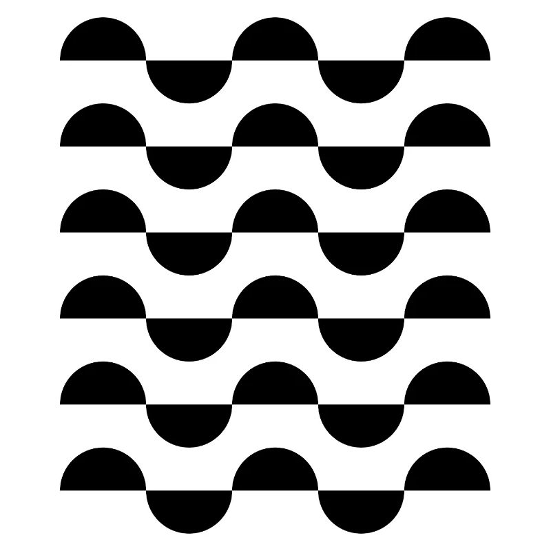 geometric wavy circles pattern design