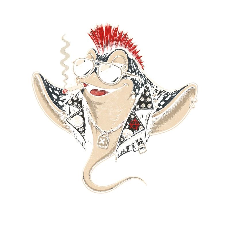 Punk-Rochen mit Mohawk Sonnenbrille