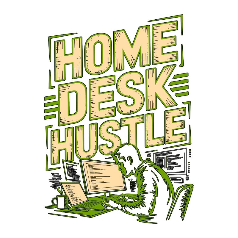 Remote Developer Home Desk Hustle Remote Coder