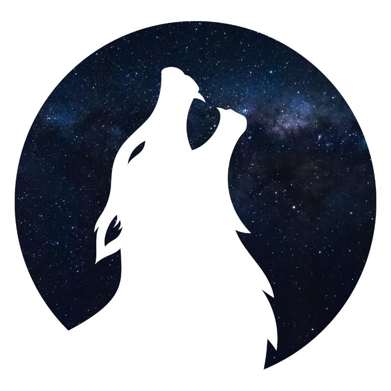 Wolf silhouette Galaxy