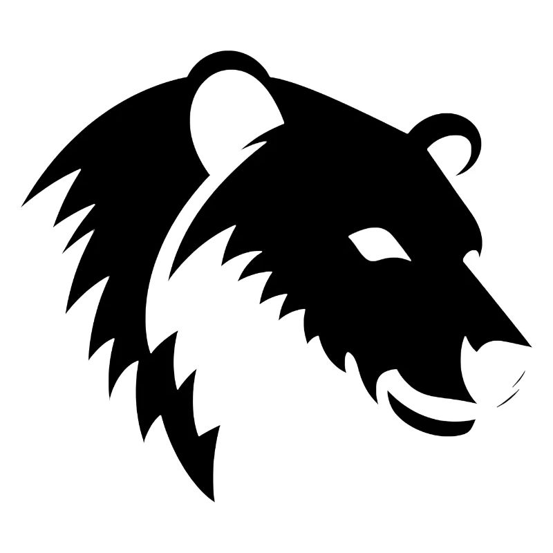 Bär Silhouette eines Eisbärkopfes