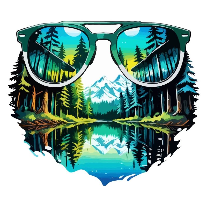 Sunglasses / Reflection / Forest / Reflection