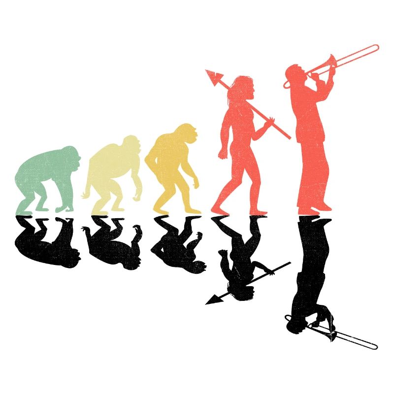 Tromboniste Trombone Player Evolution Marching Band