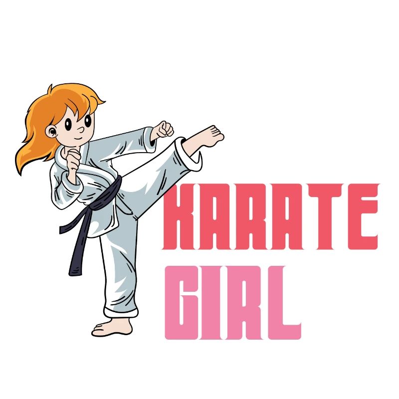 Verrücktes Karate Mädchen Kampfkunststudent Gesche