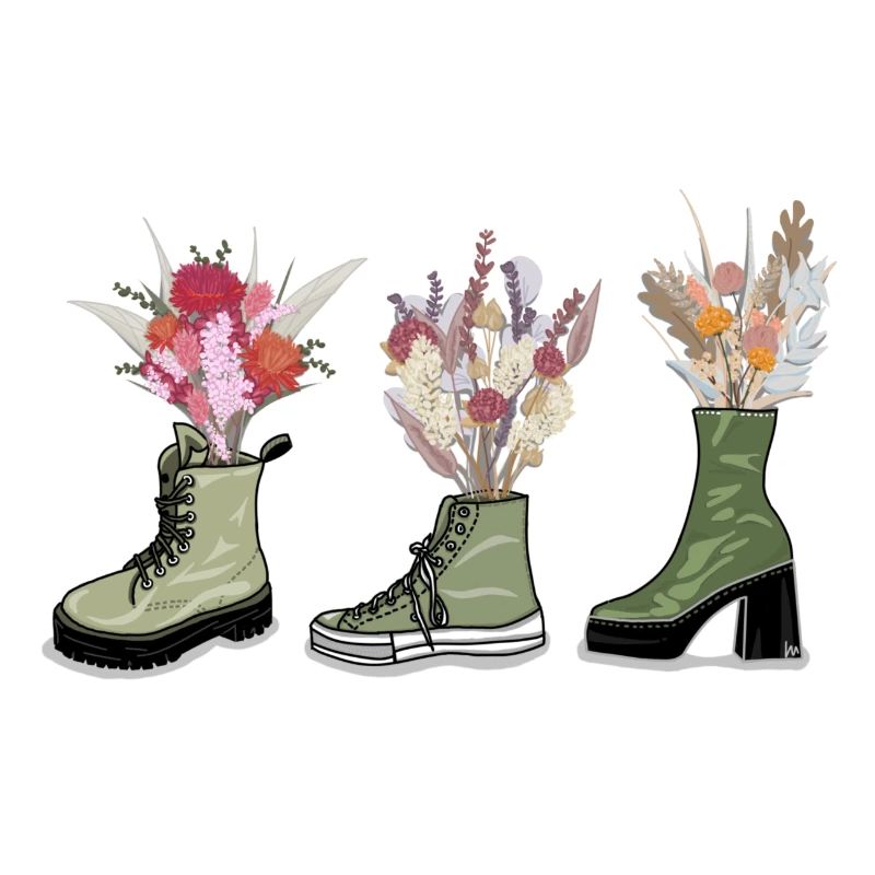 Schuhe mit Blumen