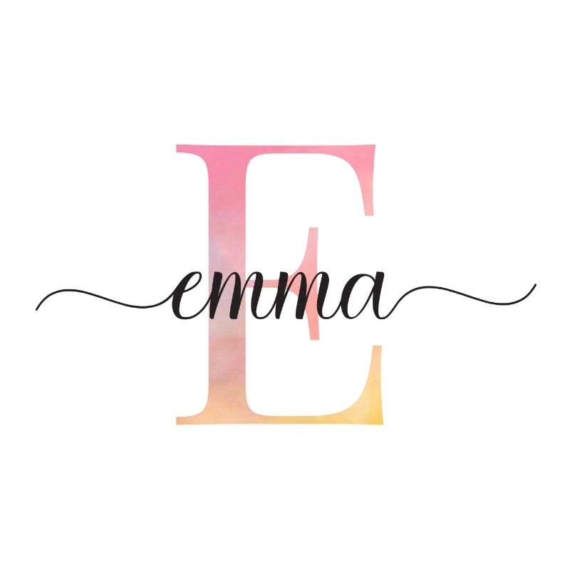 E| Monogramma | Nome | Emma |Acquerello