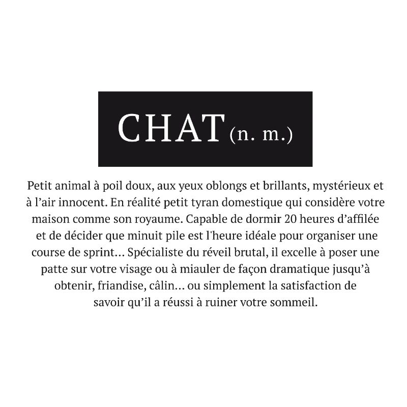 Chat n.m. définition du mot chat