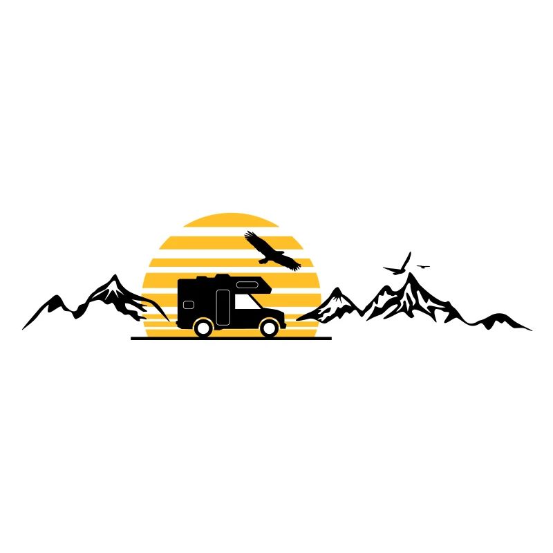 CAMPER BUS Wohnmobil Auto Sonne