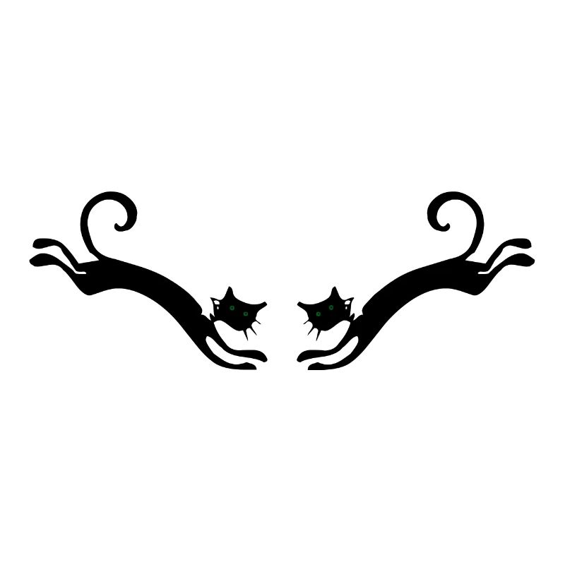Chats face à face, chat chic, original, raffiné