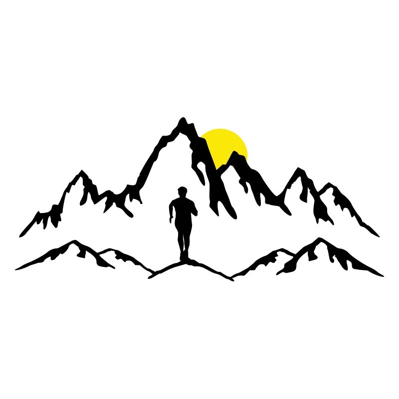 Mountain running, trail running, man