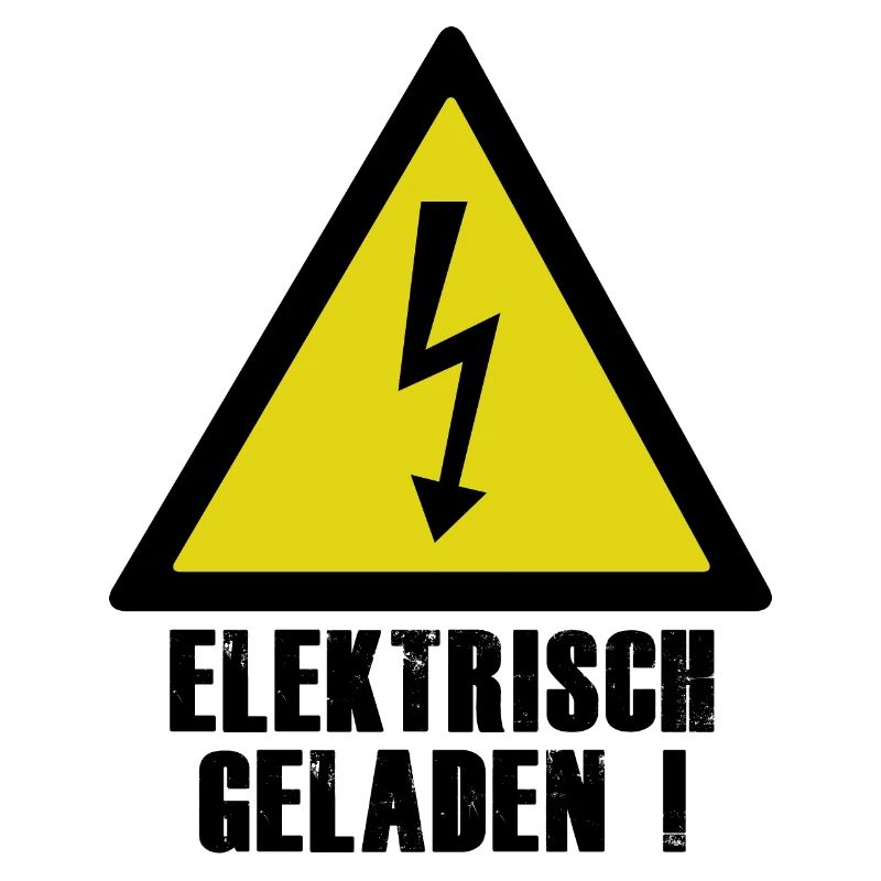 Electrically charged warning symbol