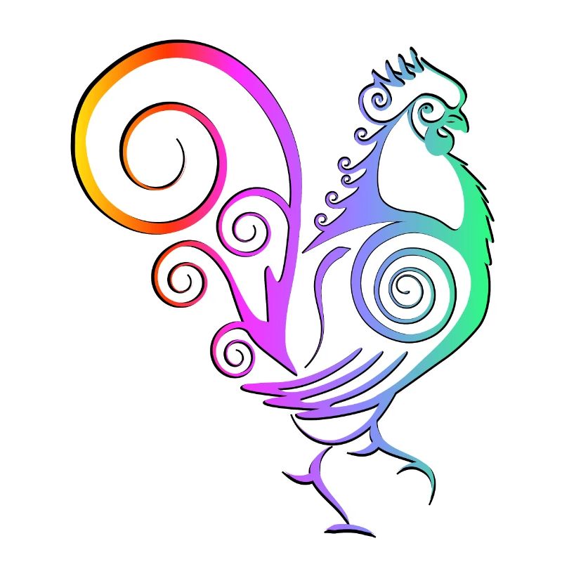 Rooster Chicken Hen Chicks Egg Rainbow Chickens