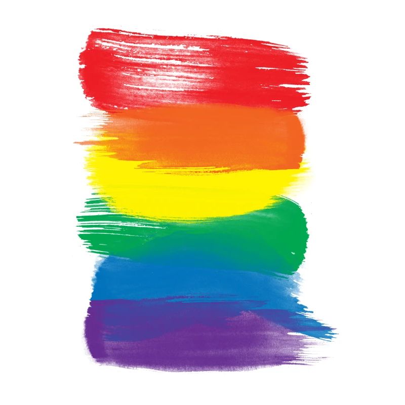 Pride-Malstriche - Pride-Regenbogenfahne