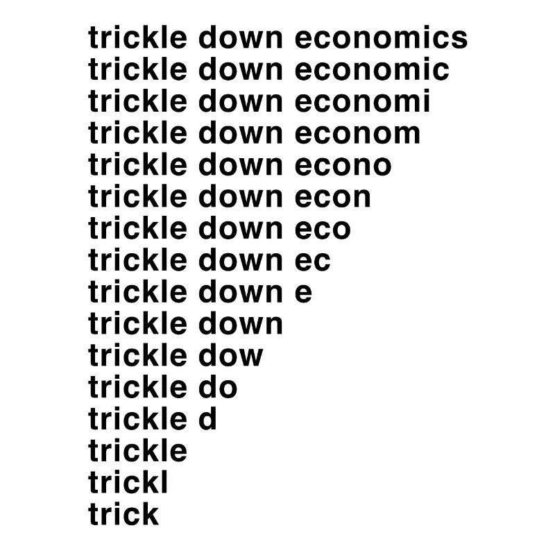 Trickle-Down-Ökonomie