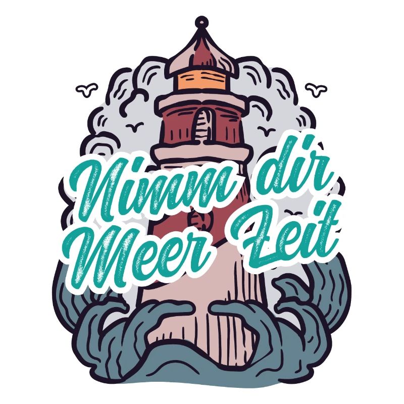 Nimm Dir Meer Zeit Nordsee Geschenk Leuchtturm
