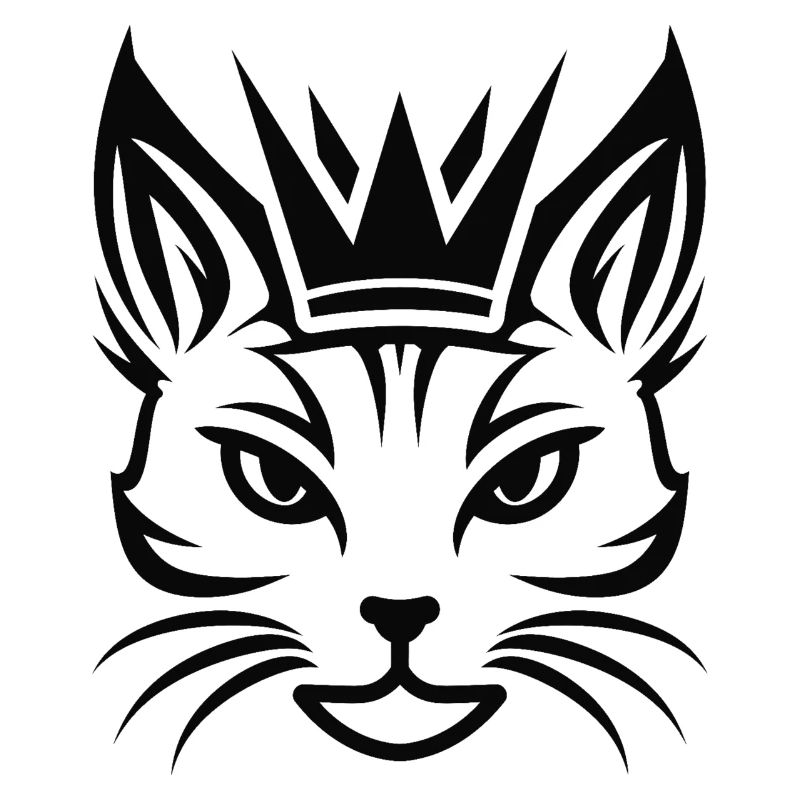 Cat with a large crown