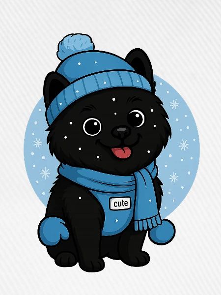 Cuddly Dog Winter Magic