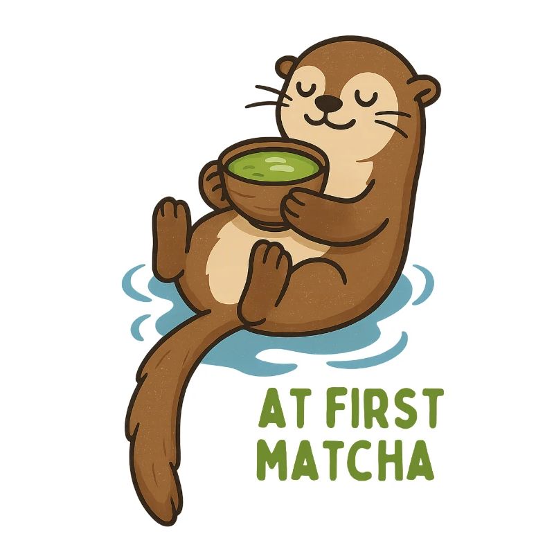 Otter mit Matcha Genuss