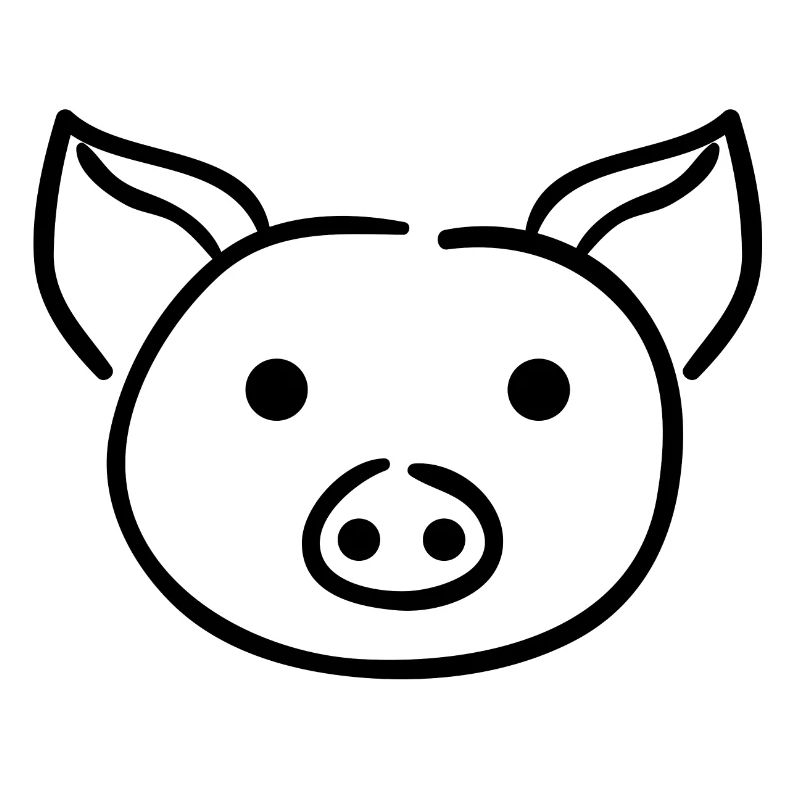 Pig - line drawing