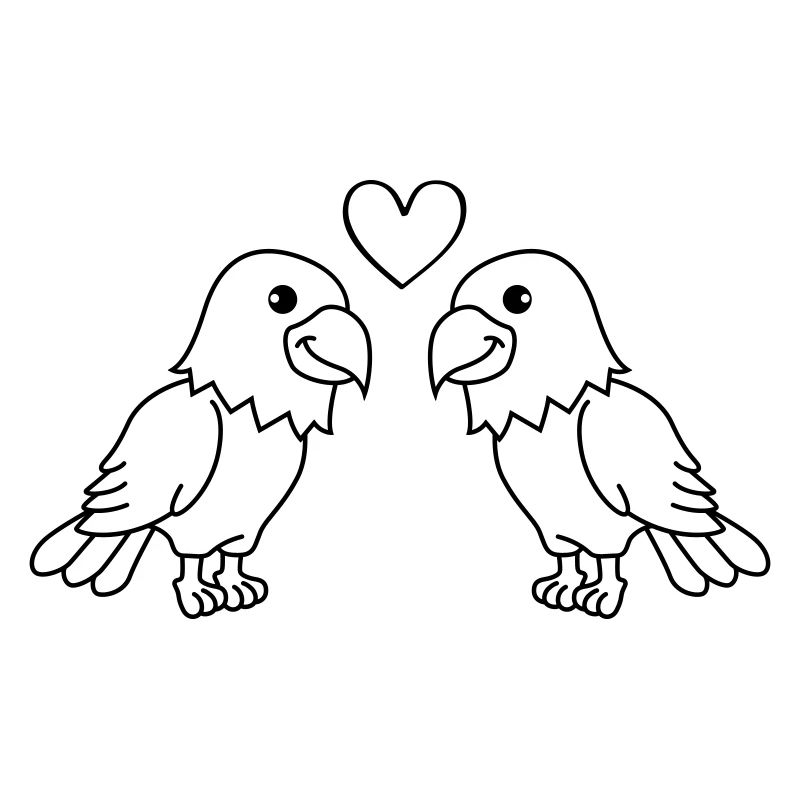 Adler Comic Paar Liebe