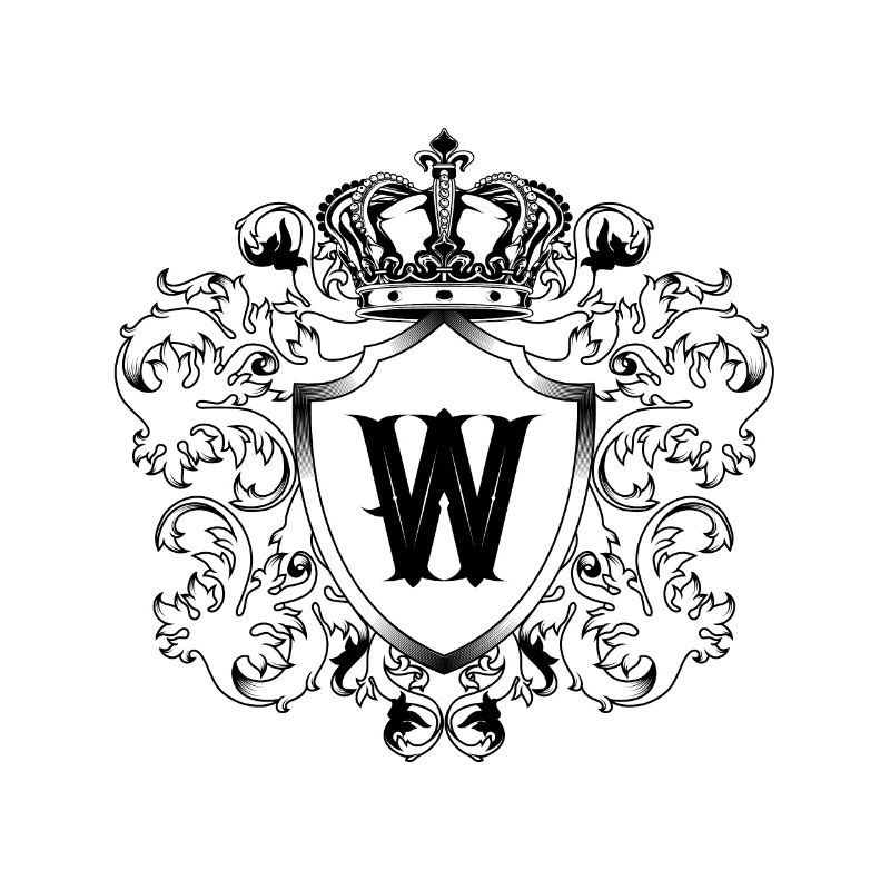 W Buchstabe Wappen