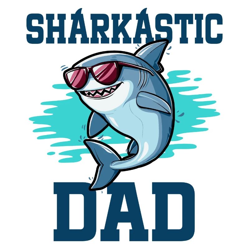 Sharkastic Father Shark Joke Sarcastic Dad