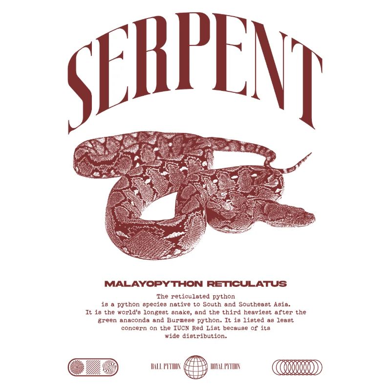 Reticulated Python Reptile Keeper Streetwear