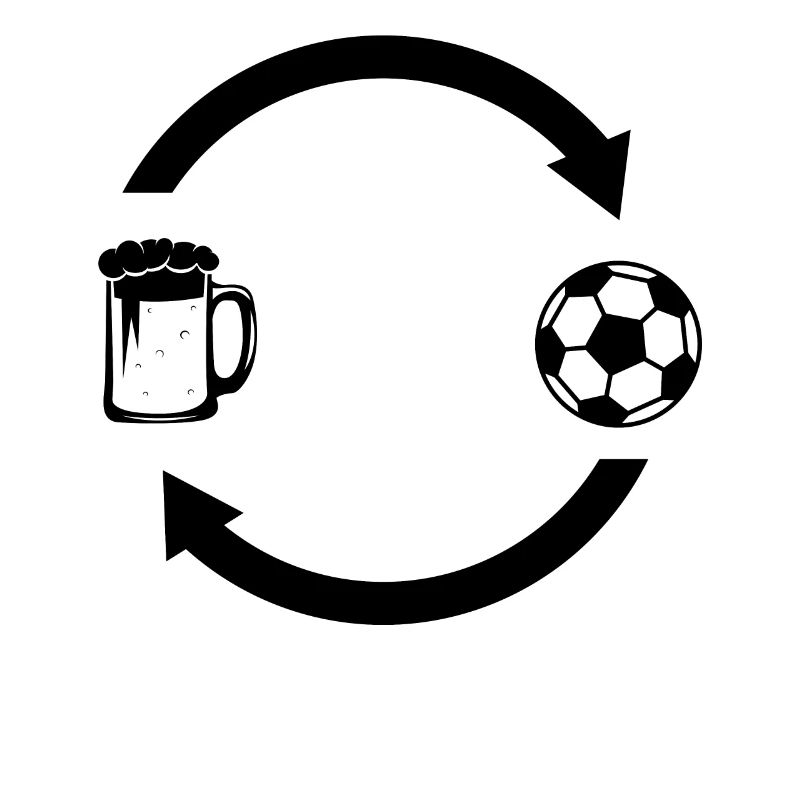 Bier loading Pfeile und Fußball -