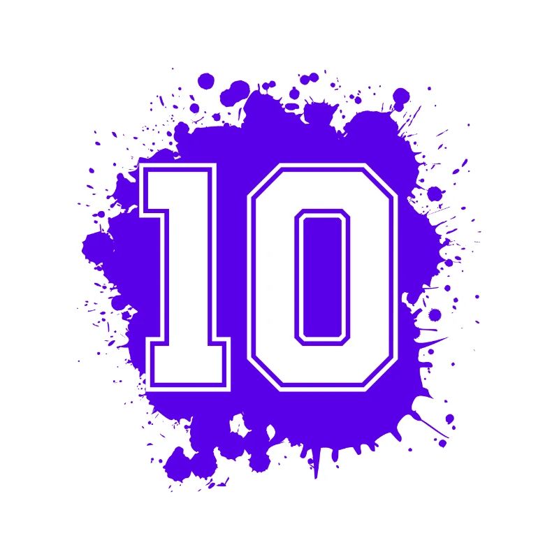 10 Zahl Klecks