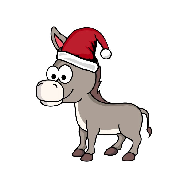 Esel Comic Weihnachten