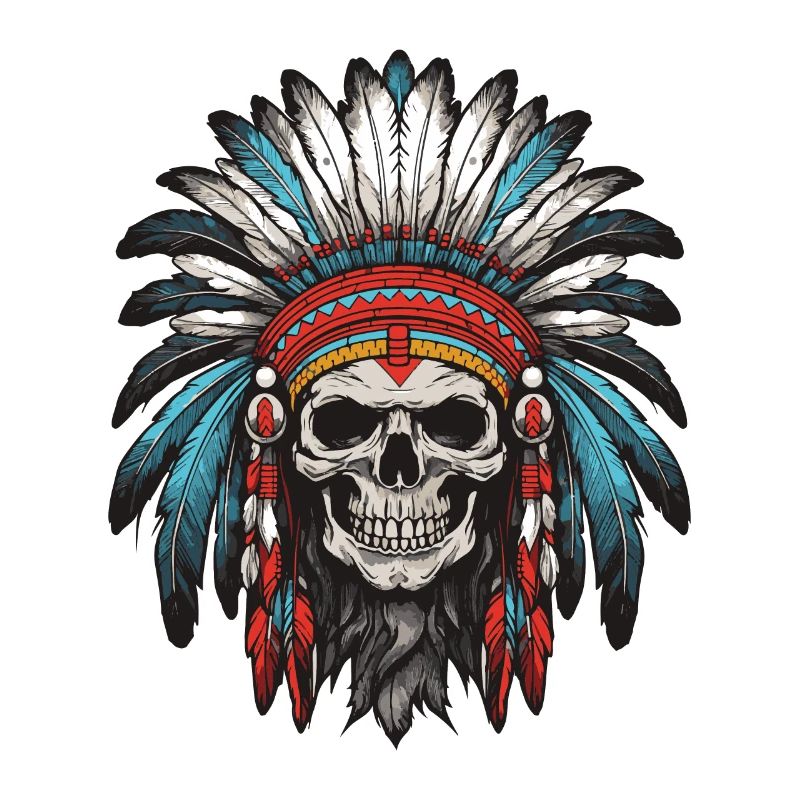 Apache Indianer Häuptling Totenkopf