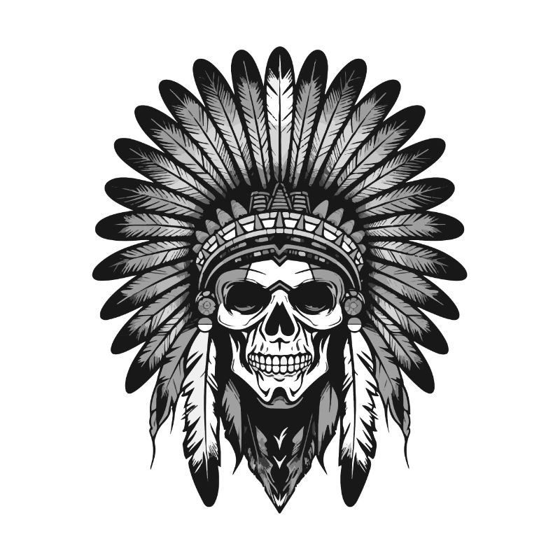 Apache Indianer Totenkopf Häuptling