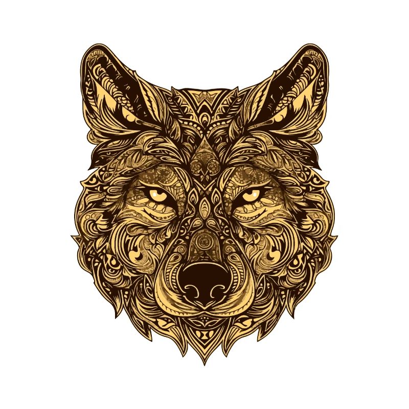 Wolf Kopf Tier