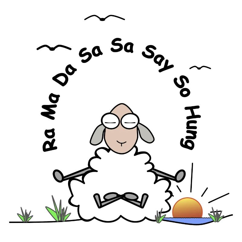 Des moutons avec le mantra de guérison
