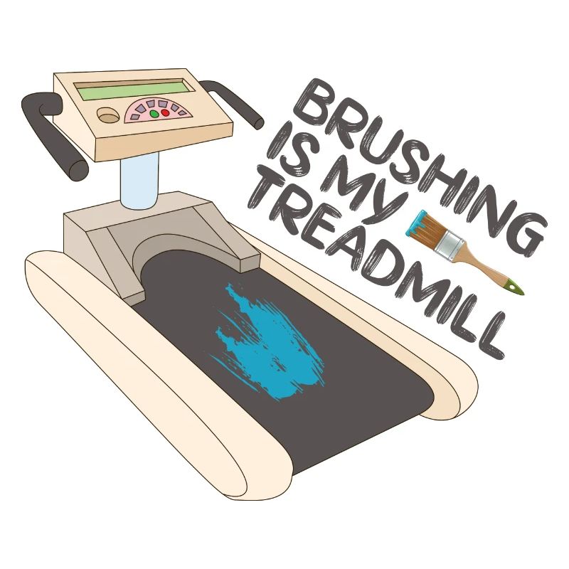 Cool Artist Brushing Is My Treadmill Painter Gift