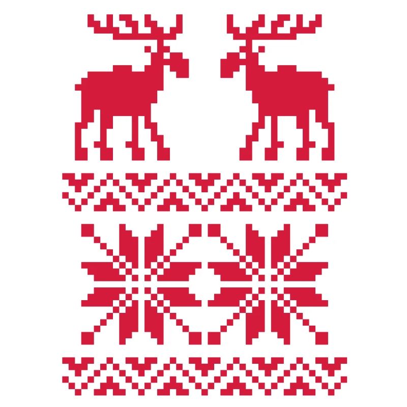 Elch-Muster-Weihnachtspullover