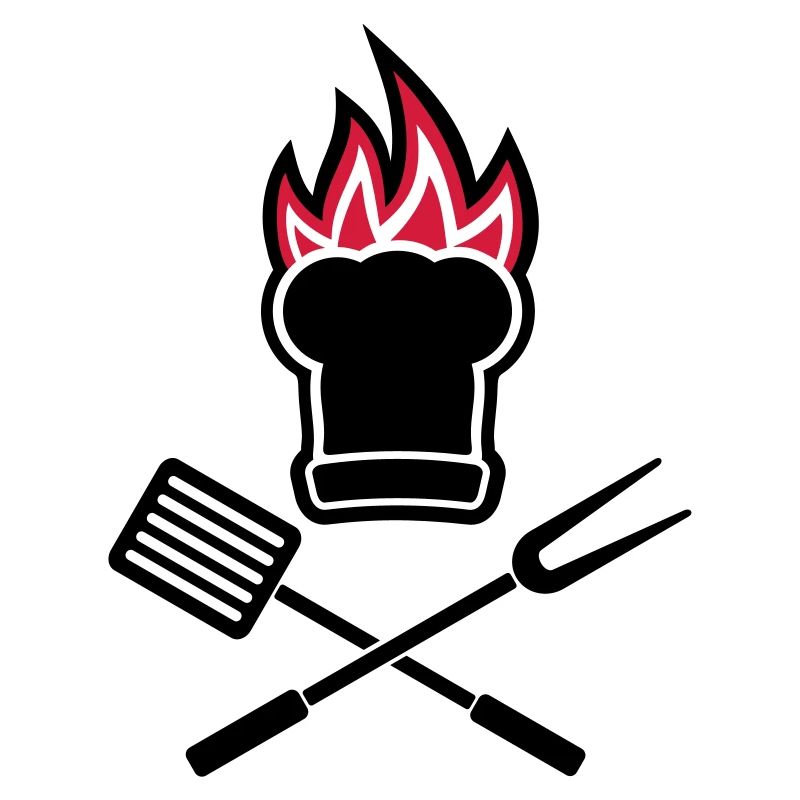Barbecue on fire