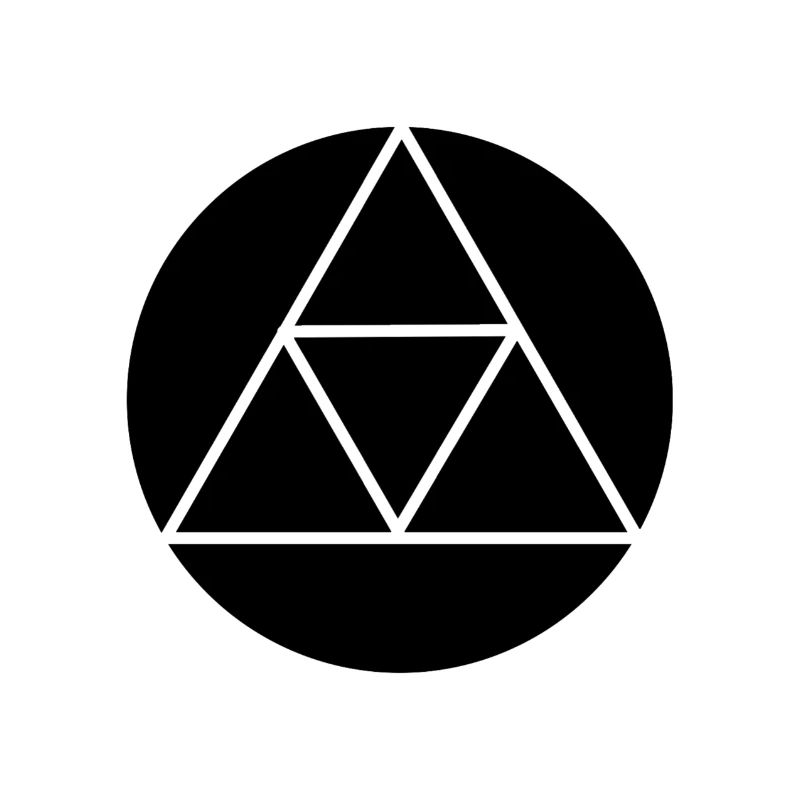 Triforce triangle symbol basic colors