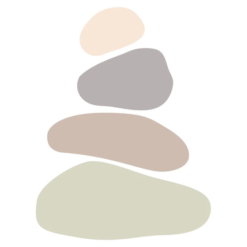 Calming Stone Stack Wall Art – Minimalist Zen