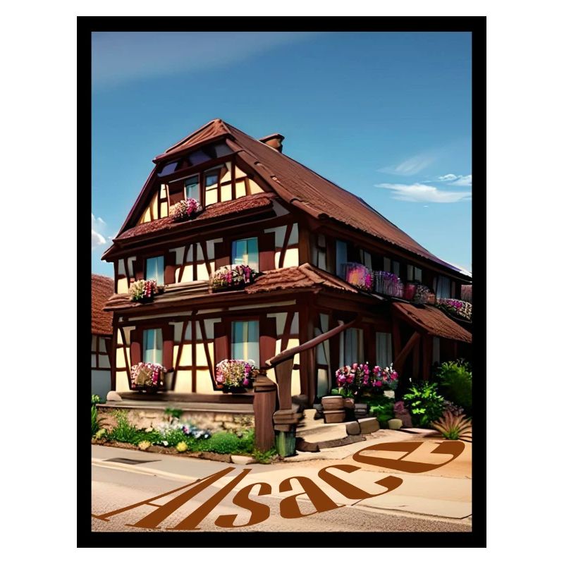 Elsässisches Haus Digitale Malerei
