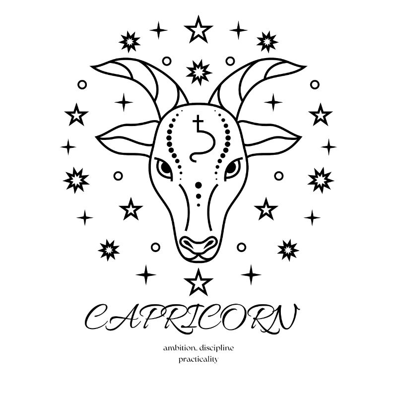 Steinbock Sternzeichen Design
