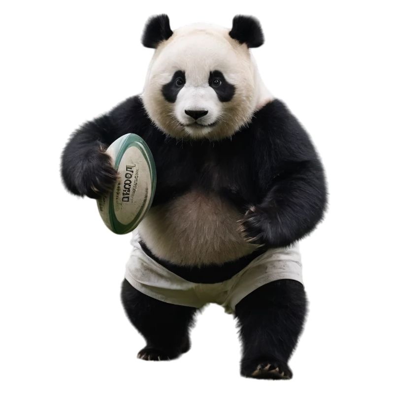 Sportlicher Panda