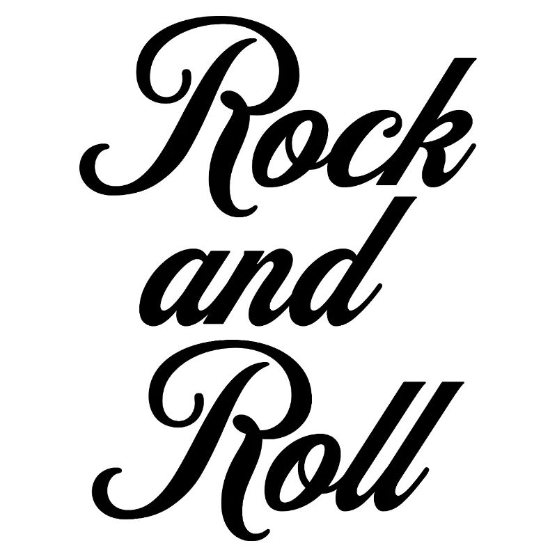 Rock and Roll cursive typography logo design