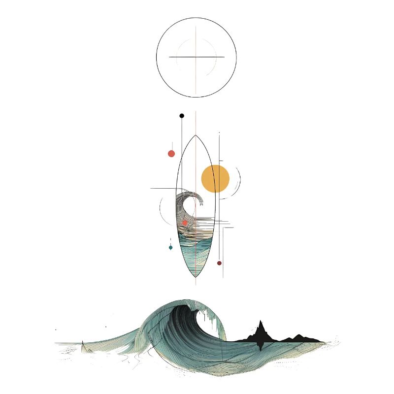 Abstract Wave – Geometric Surf Art