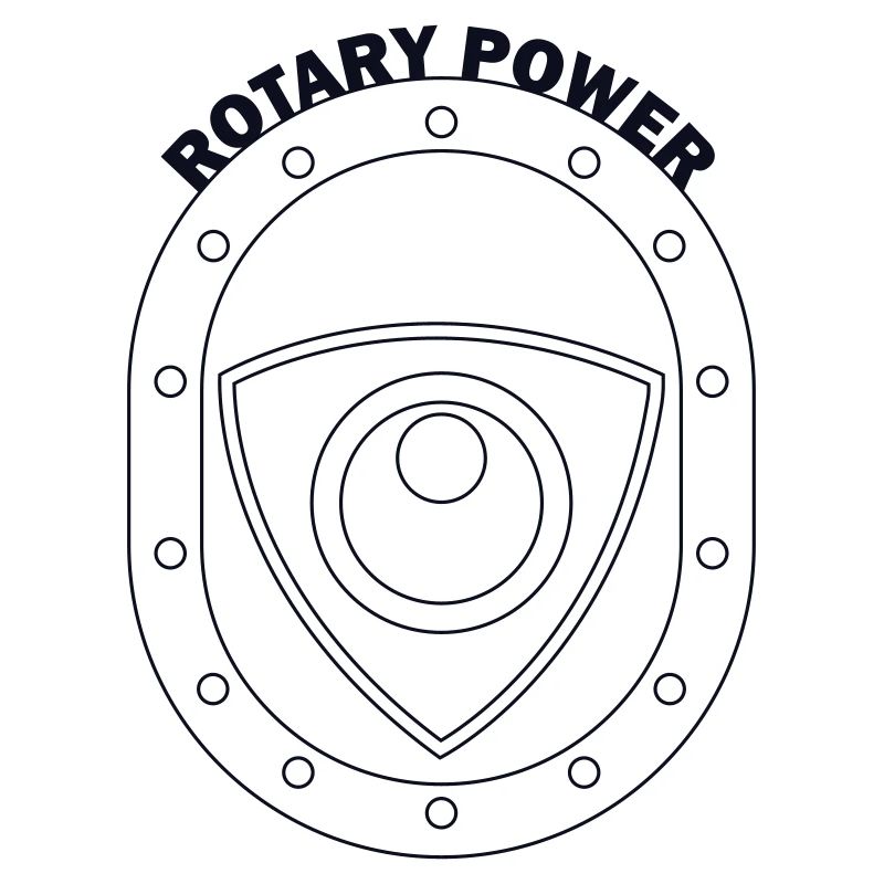 Rotatorisches Kraftschild-Emblem