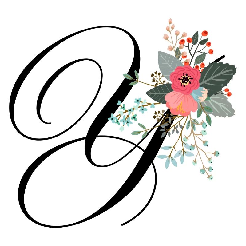 Lettre y fleuris