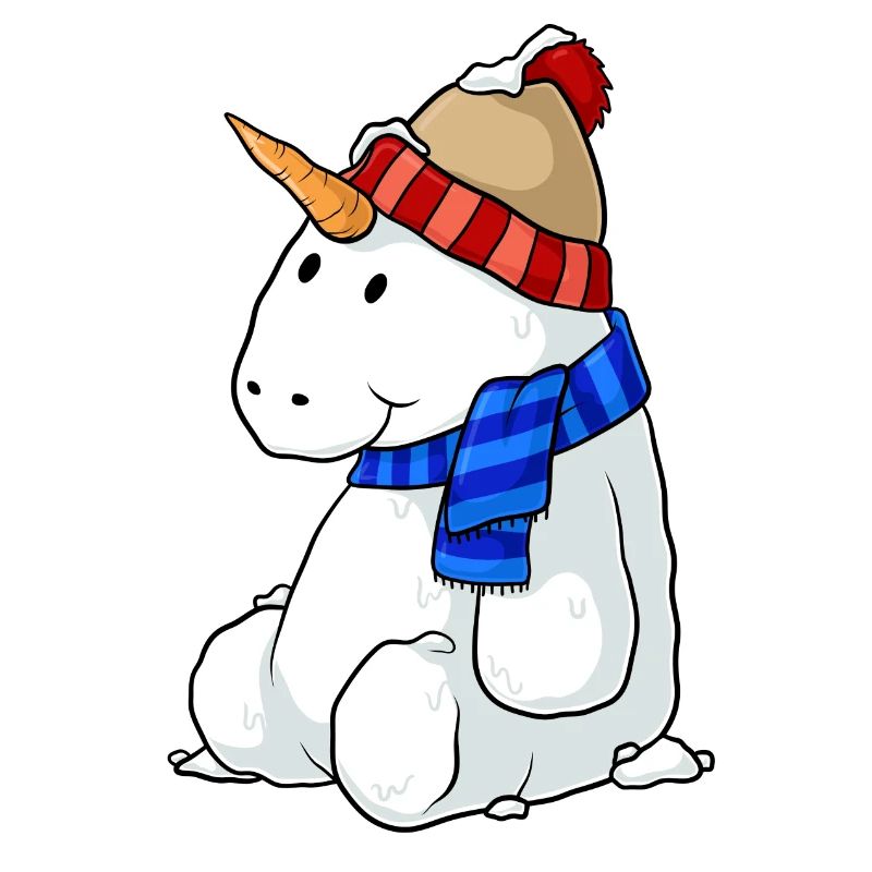 Einhorn Schneemann Comic